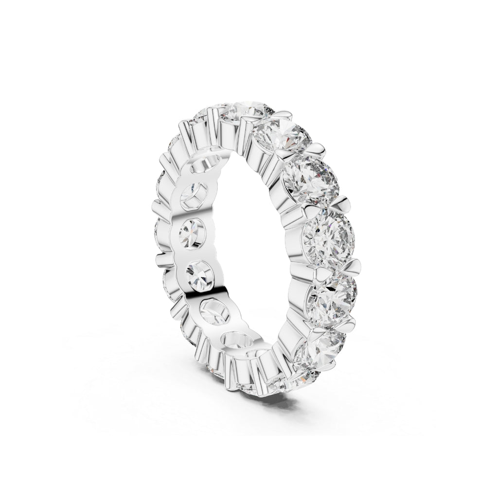 Moissanite Diamond ring with a white background