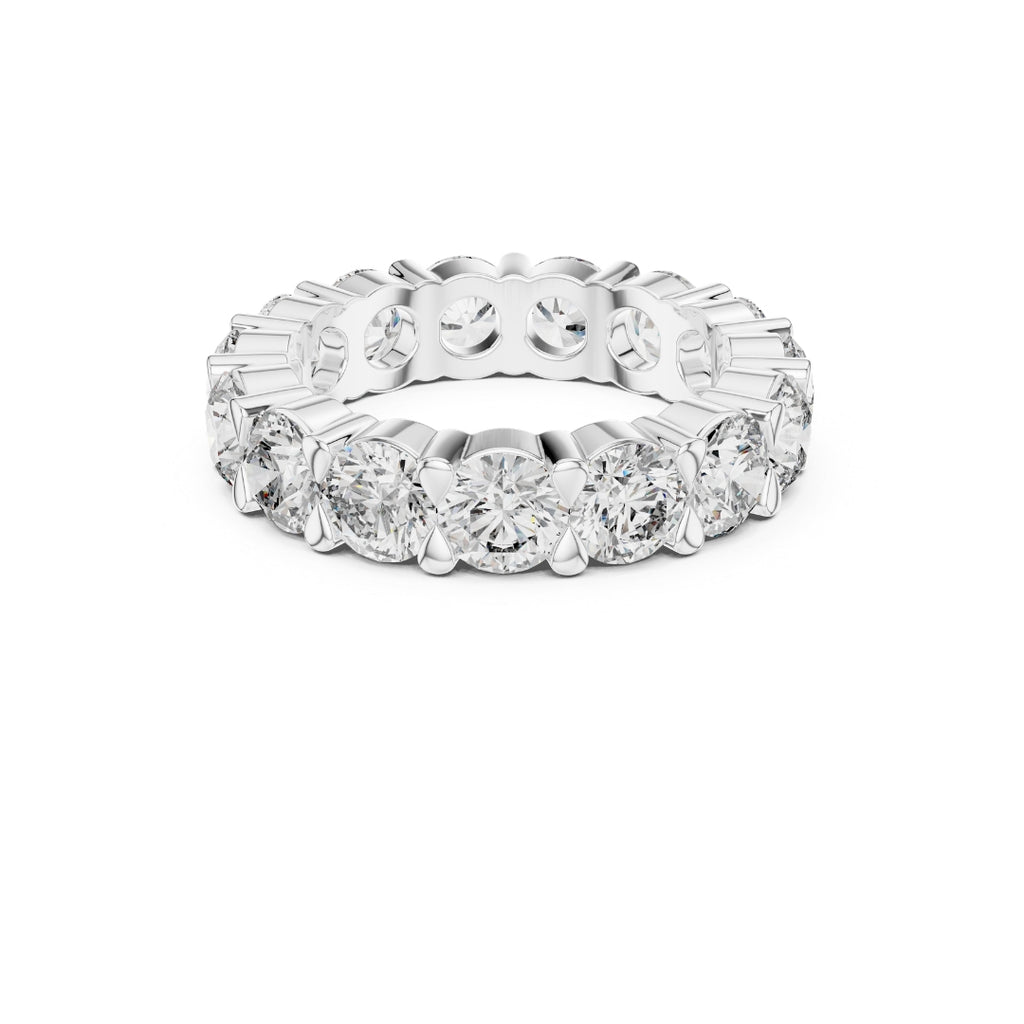 Moissanite Diamond ring with a white background