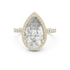 Vrinda 4ct Pear Moissanite Solitaire Diamond Ring for her