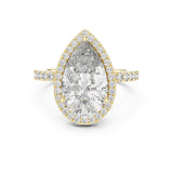Vrinda 4ct Pear Moissanite Solitaire Diamond Ring for her