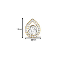 Load image into Gallery viewer, Teardrop Halo Sterling Silver Earrings for Her