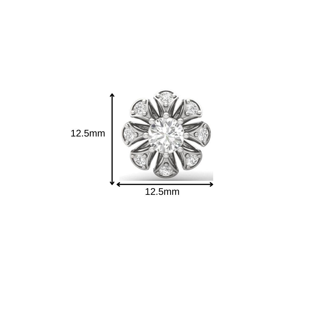 Floral Bloom Sterling Silver Earrings for Her