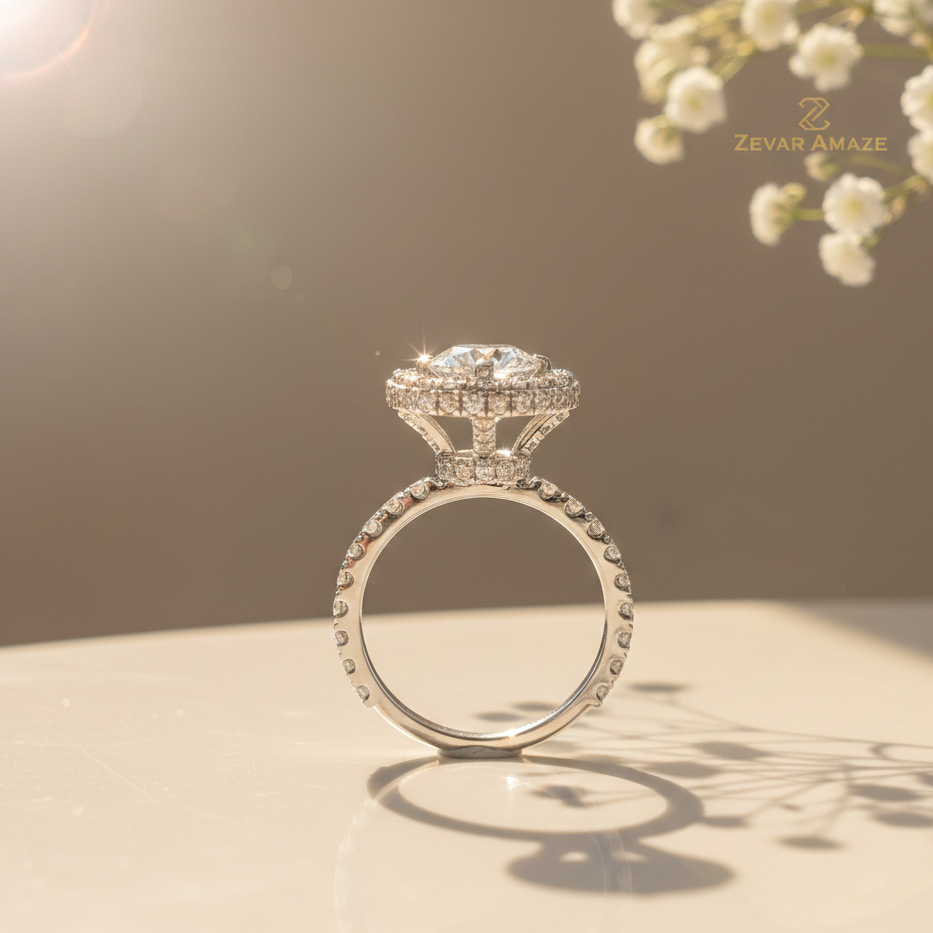 Taisia Diamond Silver Ring for Her
