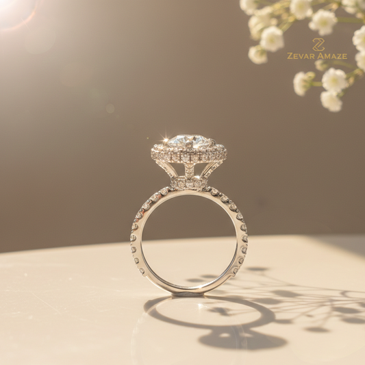 Taisia Diamond Silver Ring for Her