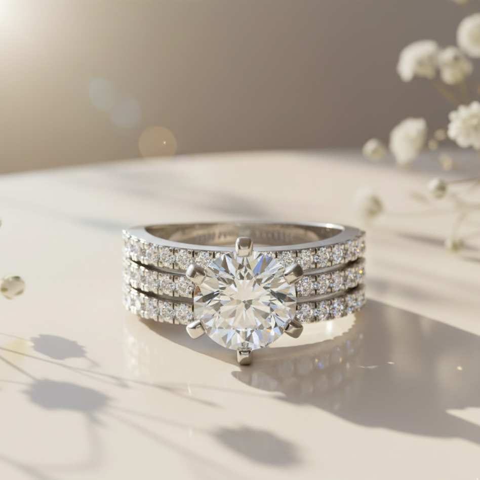 3CT Solitaire Promise Ring