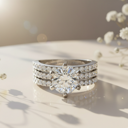 3CT Solitaire Promise Ring