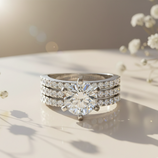 3CT Solitaire Promise Ring