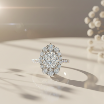 Diva Solitaire Diamond Silver Ring for Women