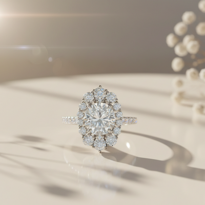 Diva Solitaire Diamond Silver Ring for Women