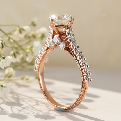 Tiye Diamond Silver Ring for Her
