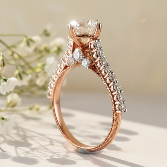 Tiye Diamond Silver Ring for Her
