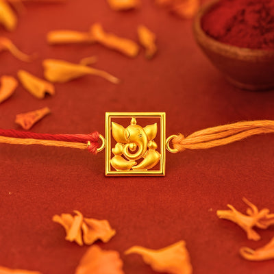 Ganeshji Silver Rakhi