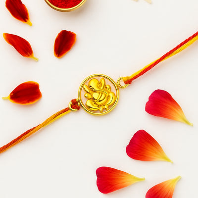 LI Ganeshji Silver Rakhi