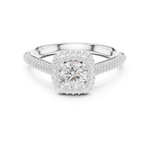 Load image into Gallery viewer, Zara silver finish Moissanite Diamond Ring for her