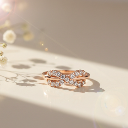 Ixora Diamond Silver Ring for Women