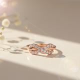 Ixora Diamond Silver Ring for Women