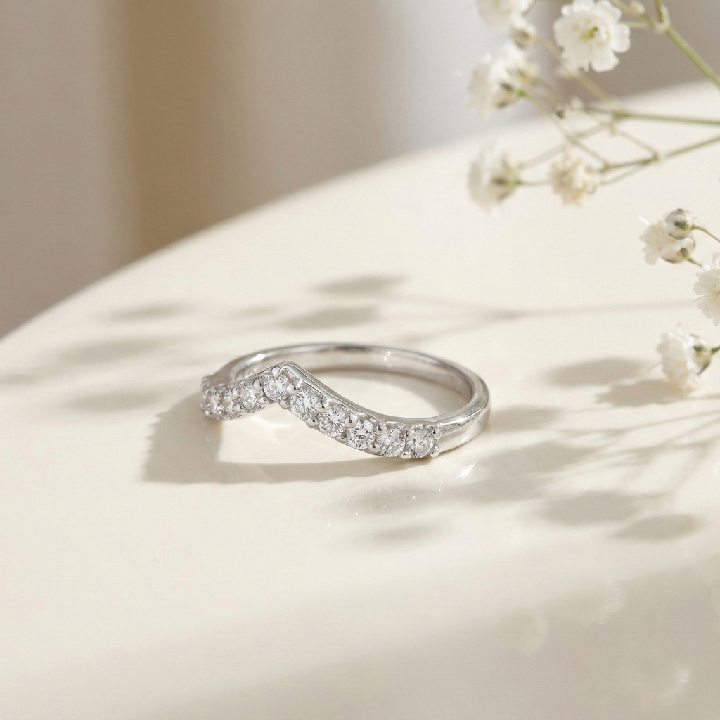Evelyn Diamond Silver Ring for Women