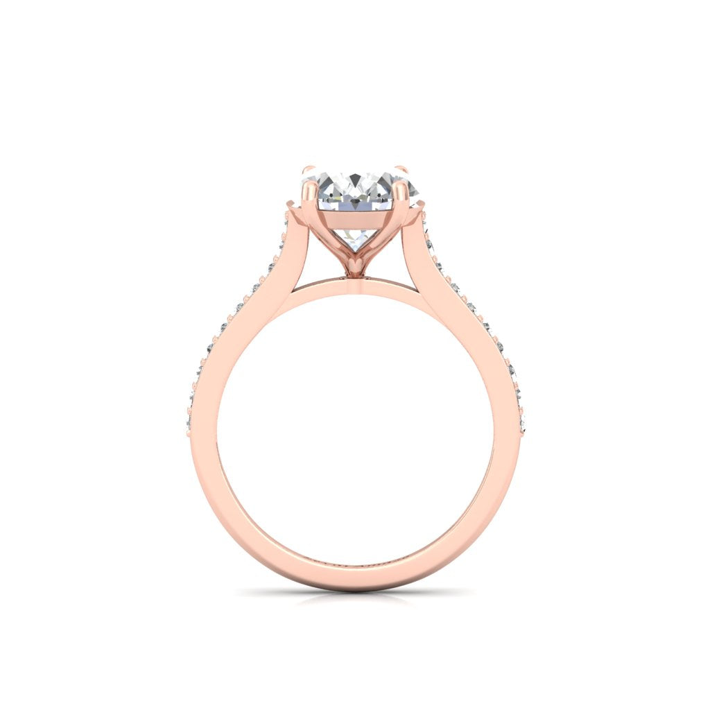 Oval Cz Solitaire Ring