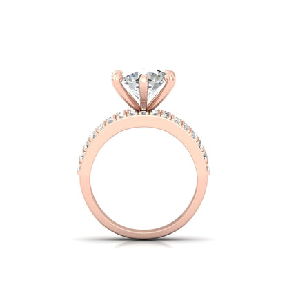 Moissanite Solitaire Diamond Promise Silver Ring
