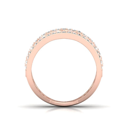 Sterling Silver Moissanite Diamond Band