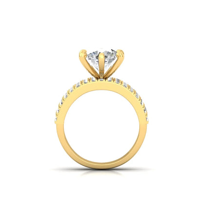 Moissanite Solitaire Diamond Promise Silver Ring
