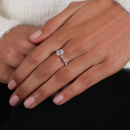 Hridya Silver Ring for Women