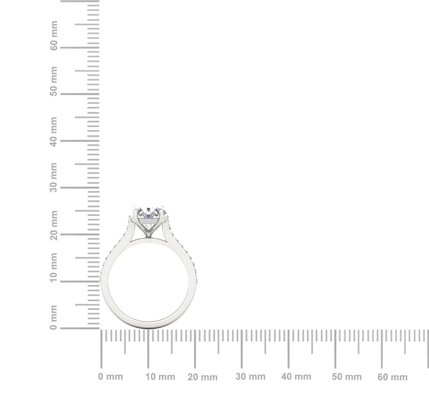 Oval Cz Solitaire Ring