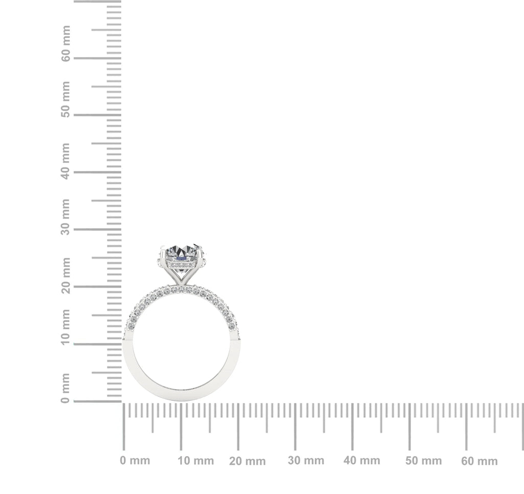 Moissanite Solitaire Sterling Silver Ring