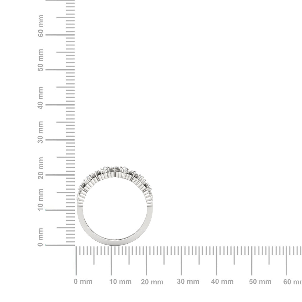 Silver ring Dimension on Scale  - Zevar Amaze Jewellery