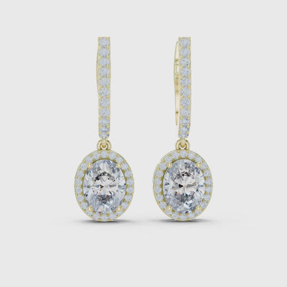 3 Tone Moissanite Diamond Earing For Her