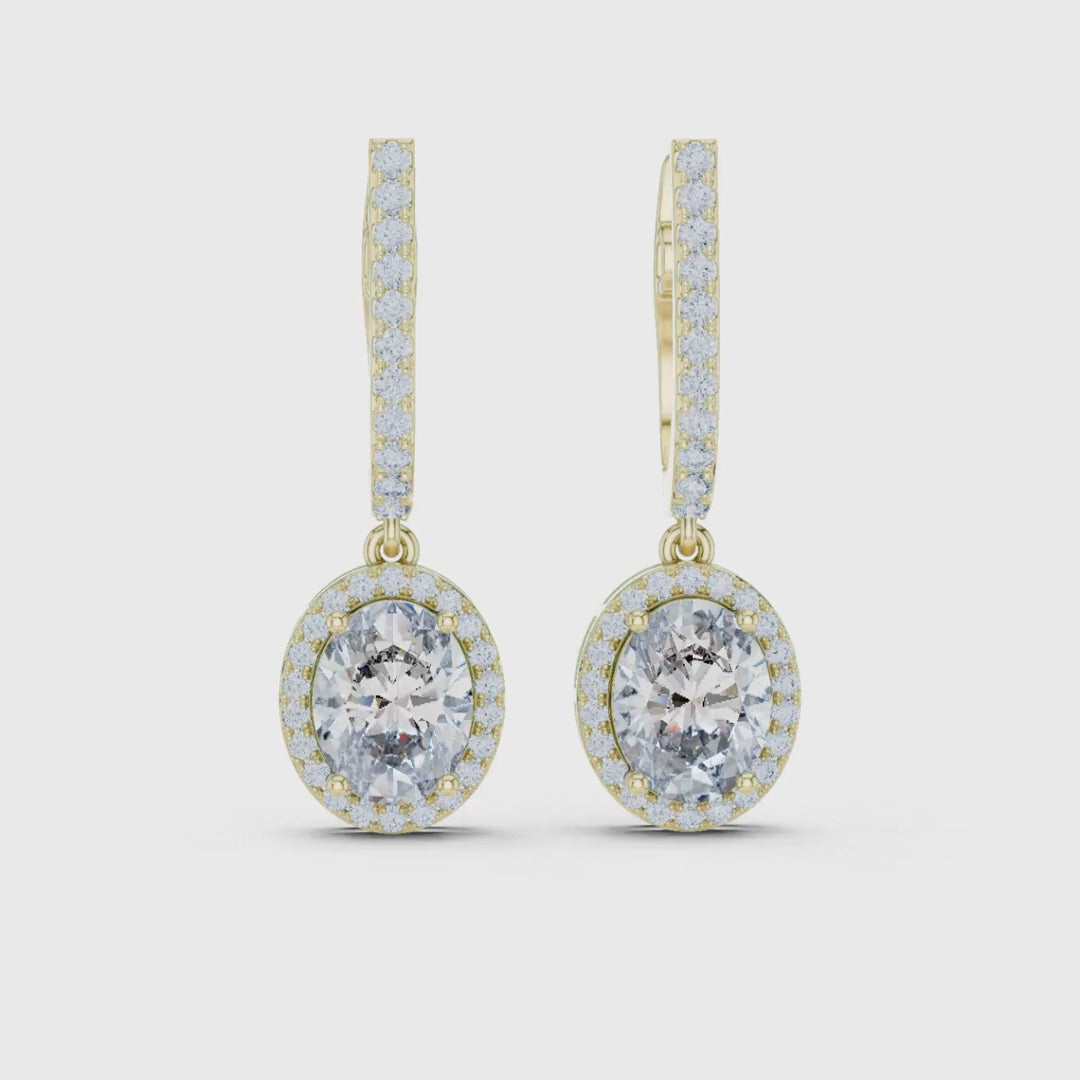 3 Tone Moissanite Diamond Earing For Her