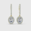 3 Tone Moissanite Diamond Earing For Her