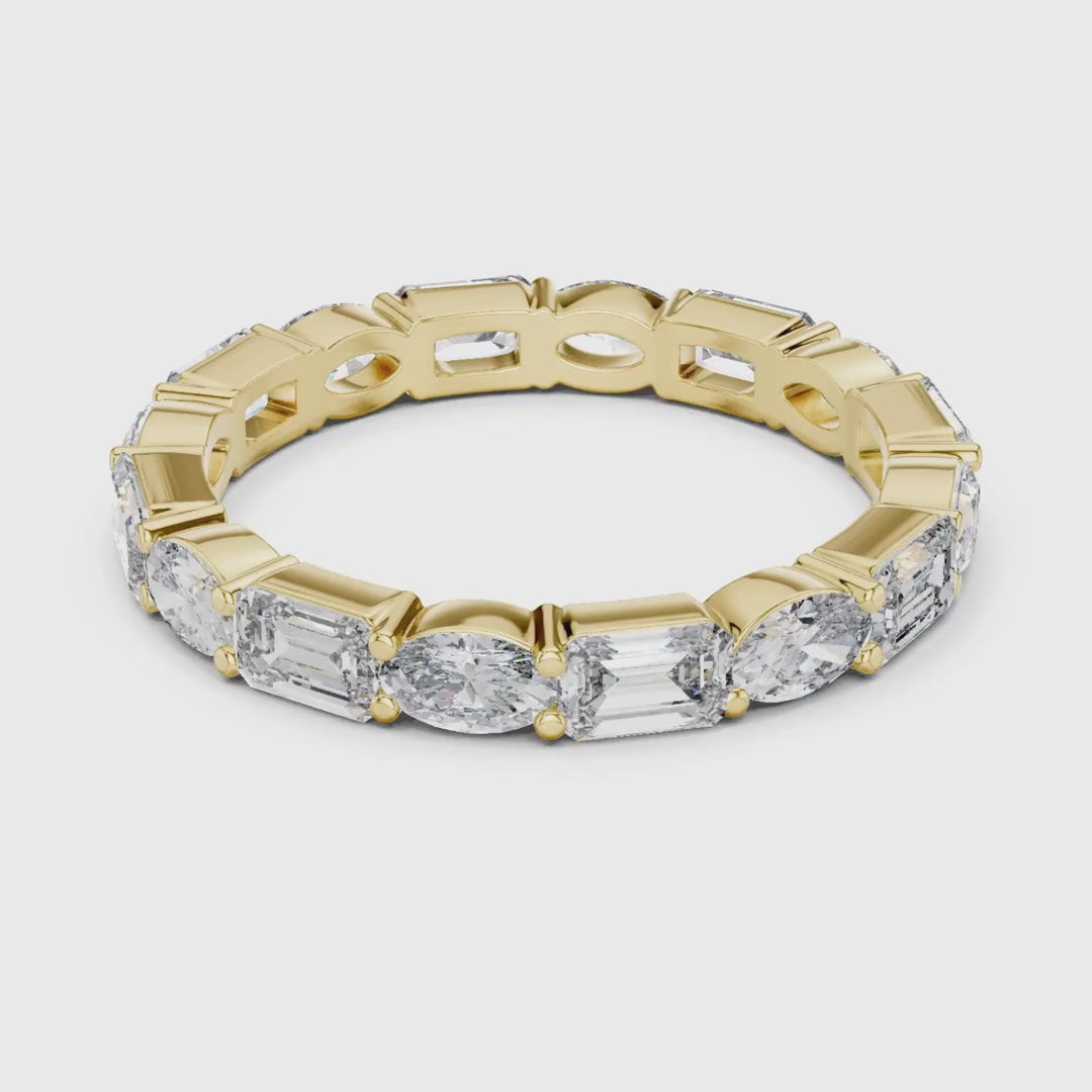 3 tone moissanite diamond ring for her