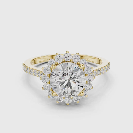 3 tone moissanite diamond ring for her