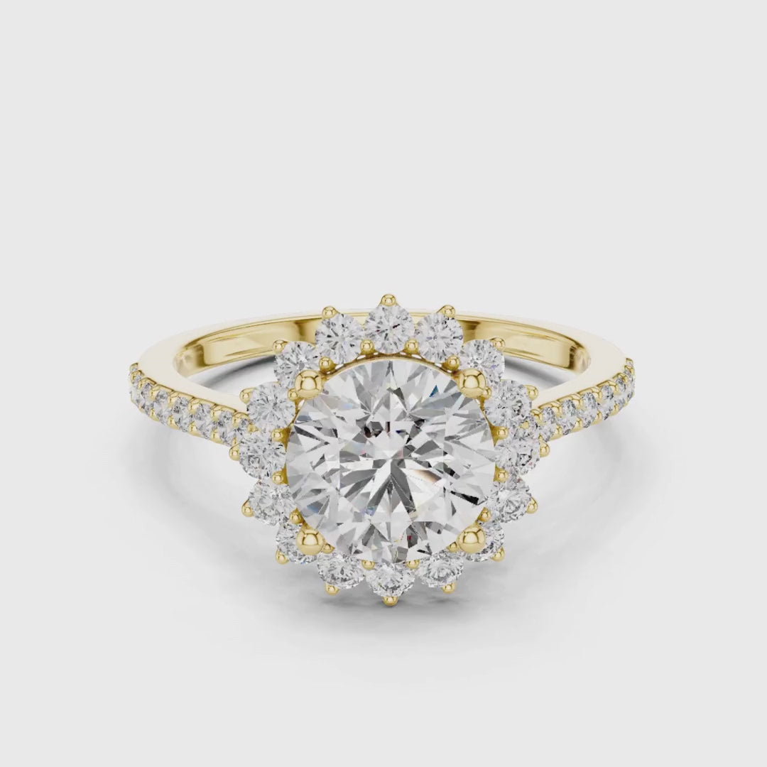 3 tone moissanite diamond ring for her