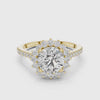 3 tone moissanite diamond ring for her