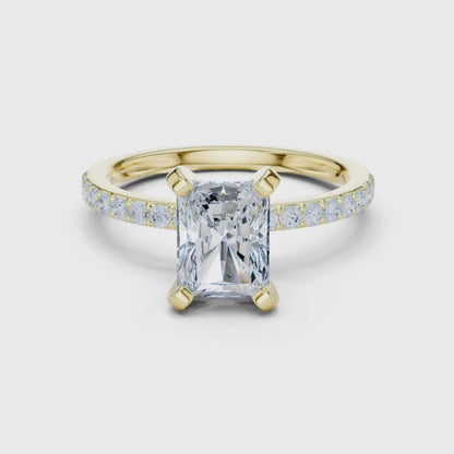 3 tone moissanite diamond ring for her