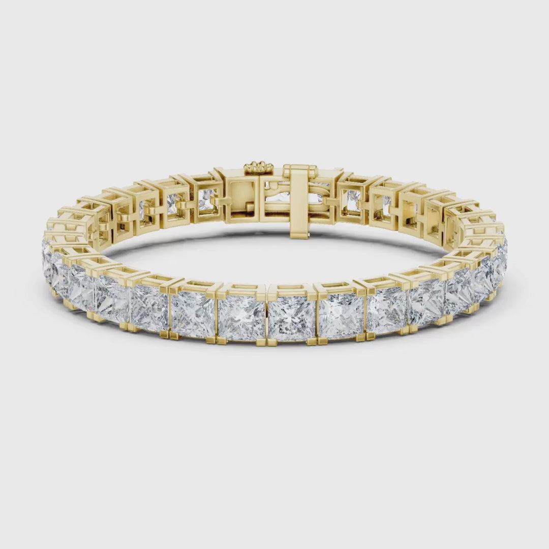 3 Tone Moissanite Diamond Bracelet For Her