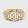 3 tone moissanite diamond ring for her
