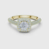 3 tone moissanite diamond ring for her