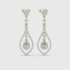 3 Tone Moissanite Diamond Earing For Her