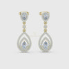 3 Tone Moissanite Diamond Earing For Her