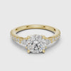3 tone moissanite diamond ring for her