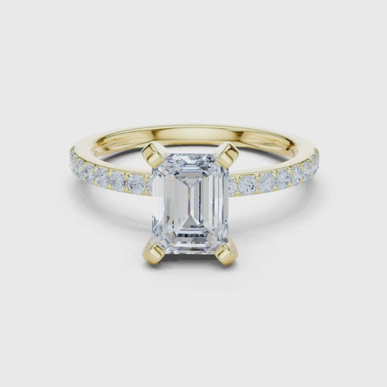 3 tone moissanite diamond ring for her