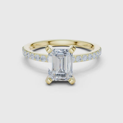 3 tone moissanite diamond ring for her