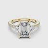 3 tone moissanite diamond ring for her