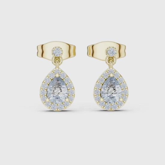 3 Tone Moissanite Diamond Earing For Her