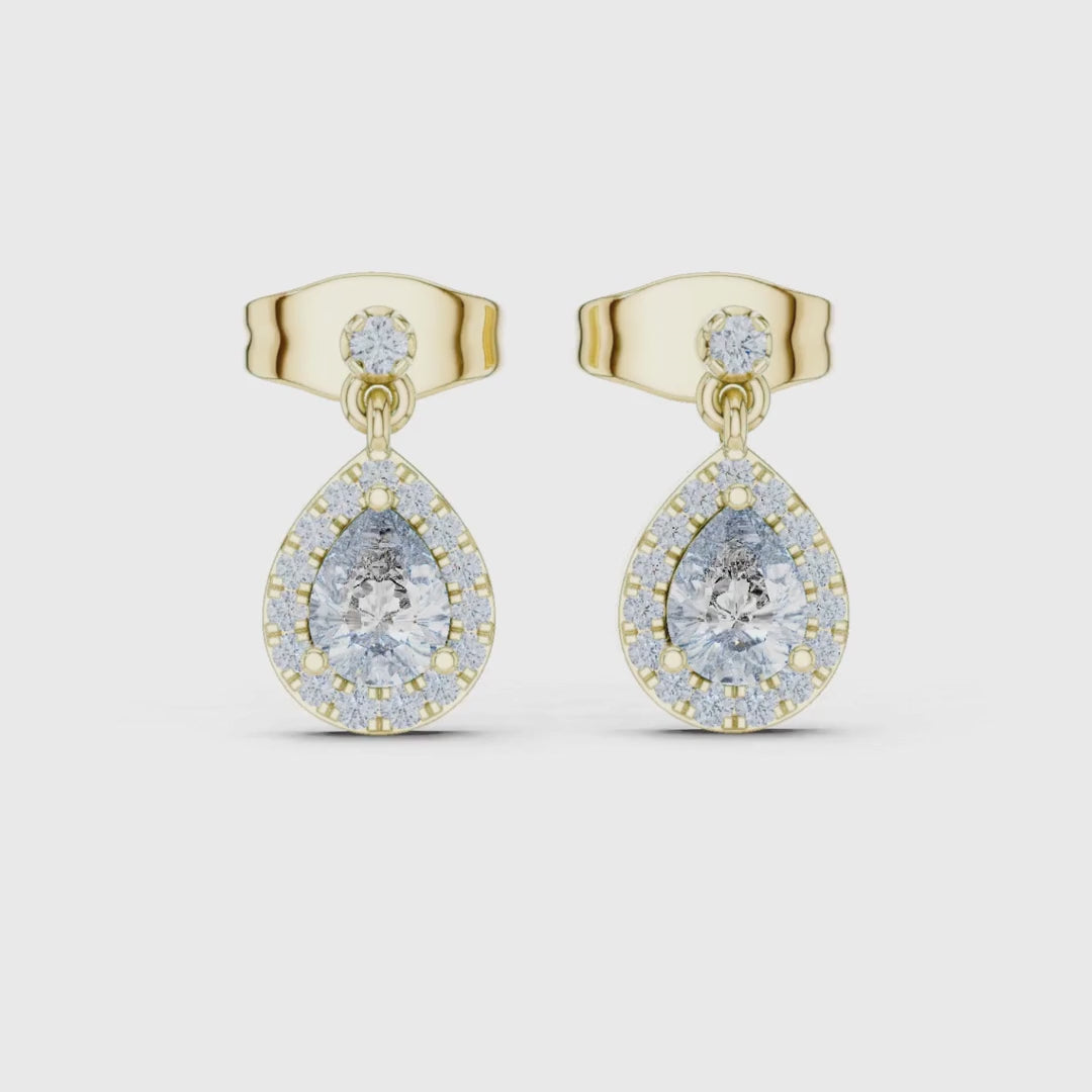 3 Tone Moissanite Diamond Earing For Her
