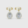 3 Tone Moissanite Diamond Earing For Her