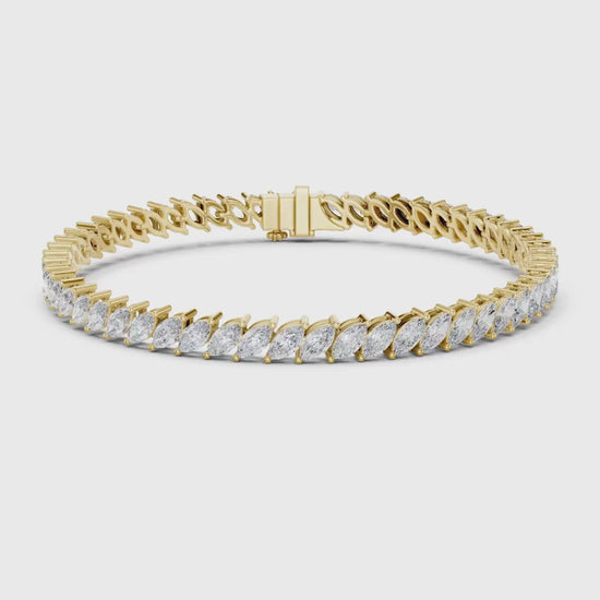 3 Tone Moissanite Diamond Bracelet For Her